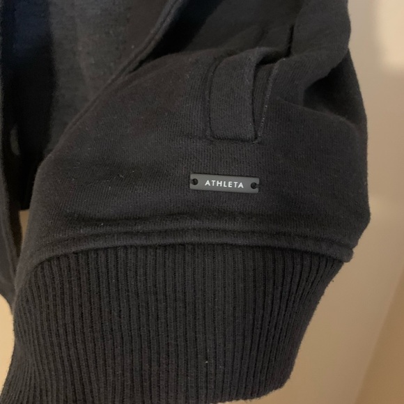 Athleta Black Wrapper’s Delight Casual Button Oversize Jacket Size XS - Picture 4 of 7